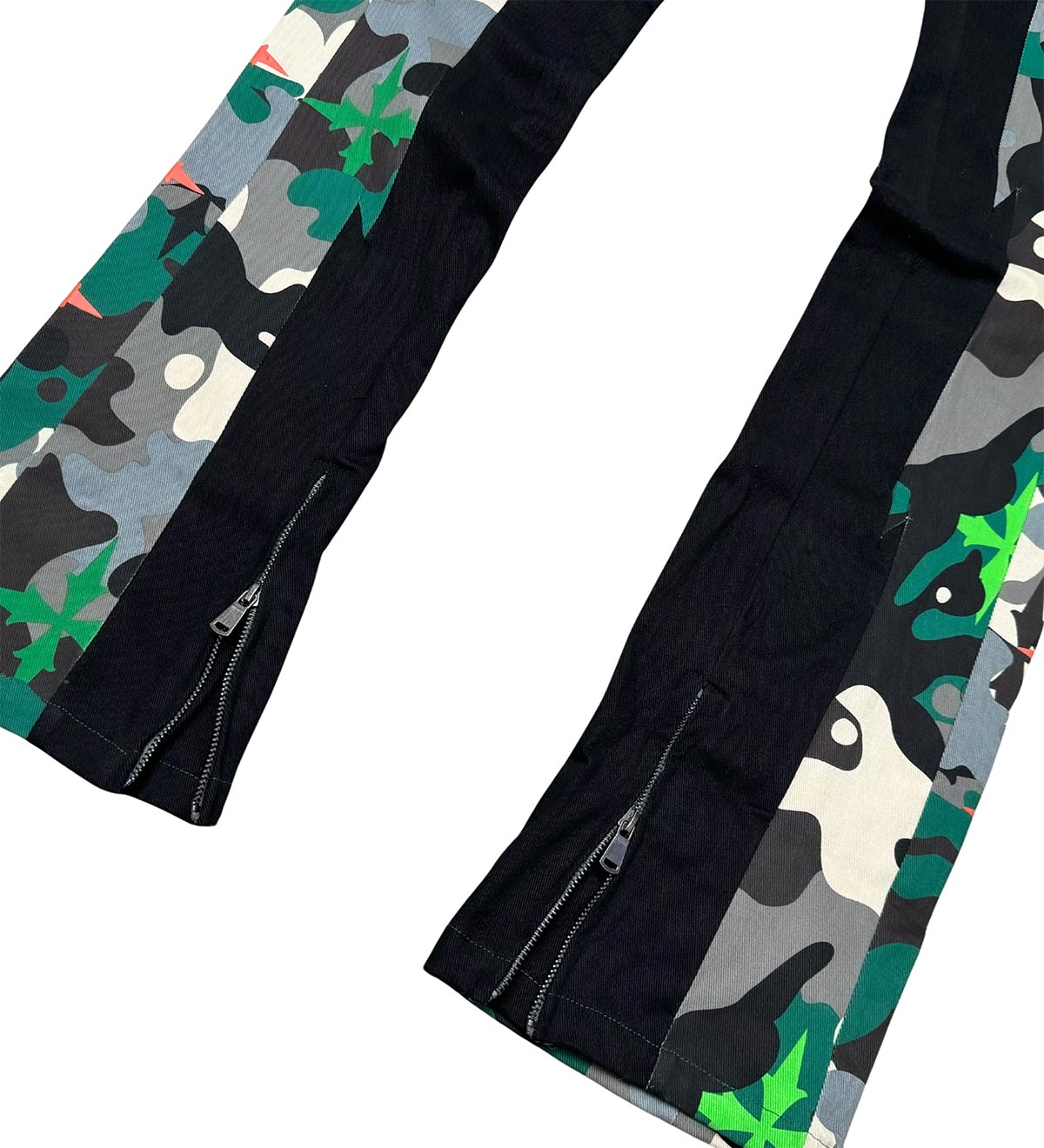 Elongated bootcut cargo