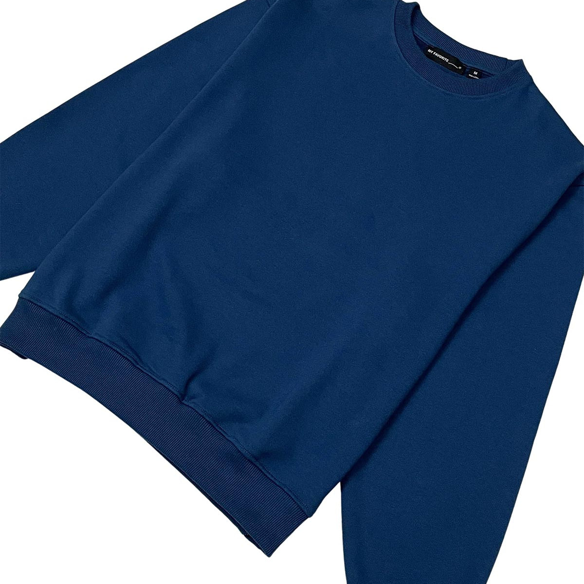 French terry crewneck sweater