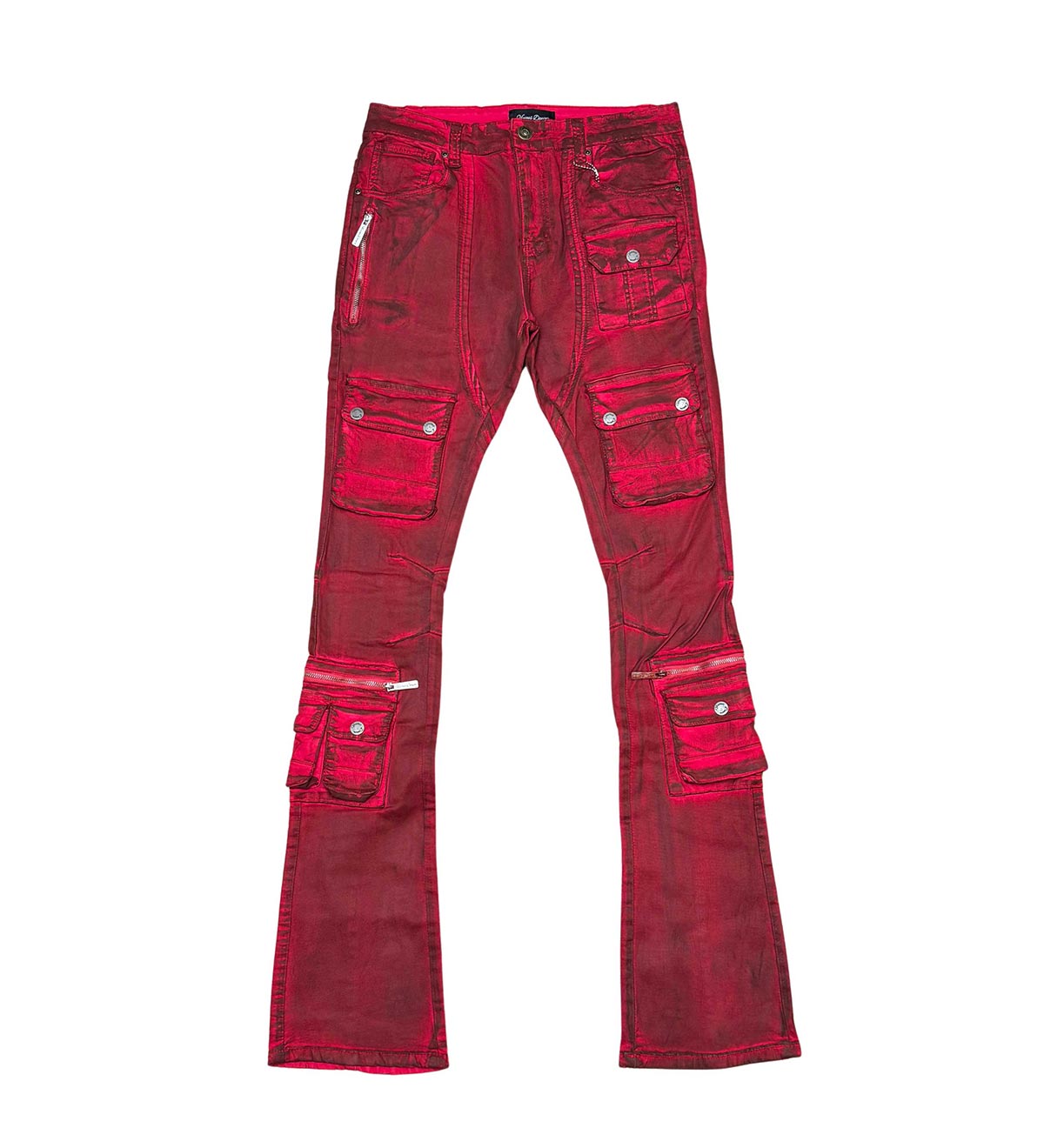 Denim Coated flared fit pant