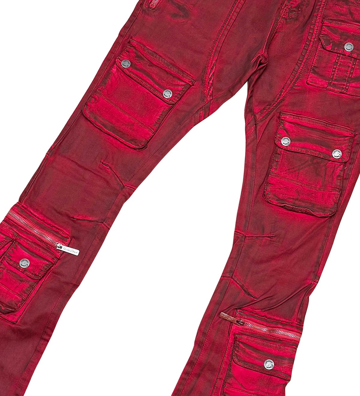 Denim Coated flared fit pant