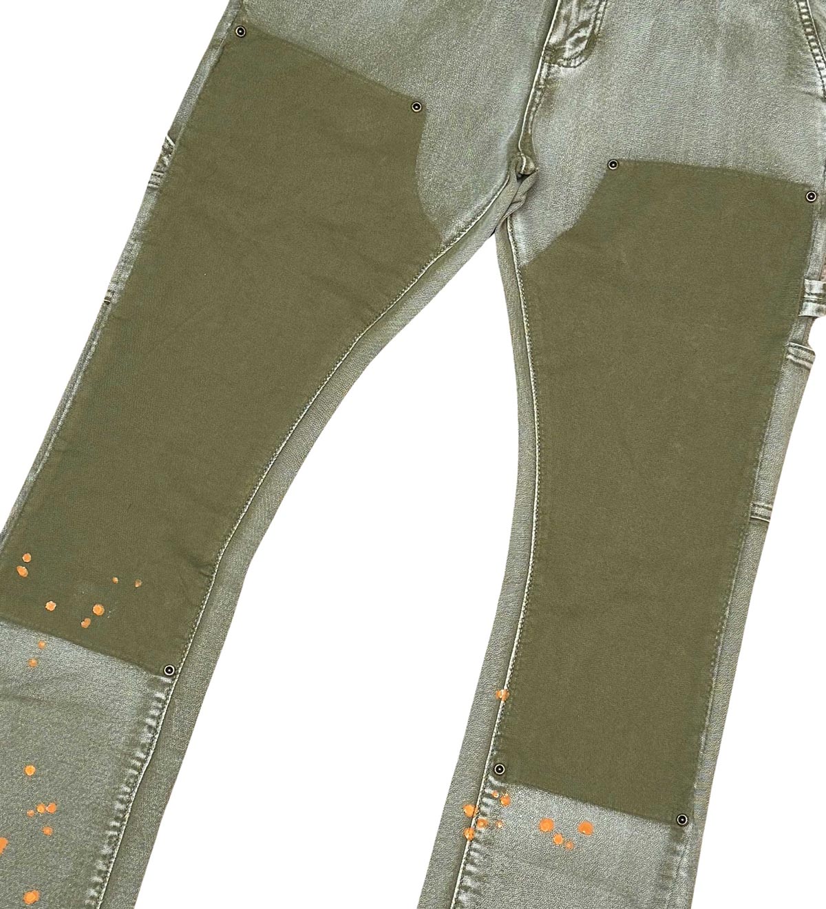 Two-tone flared fit pants