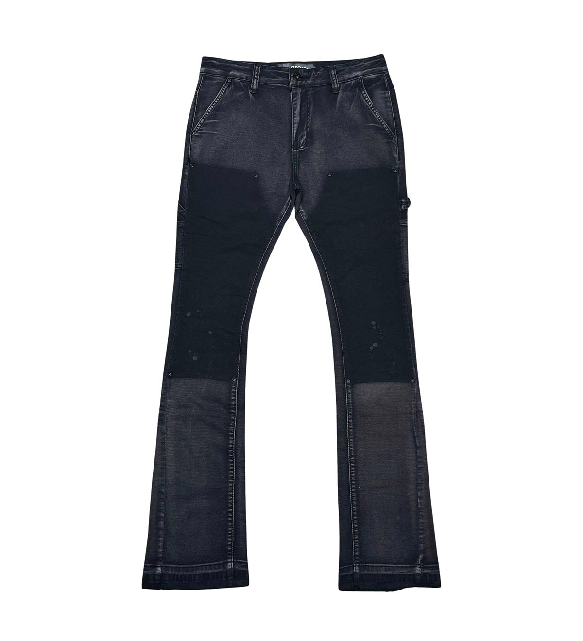 Two-tone flared fit pants