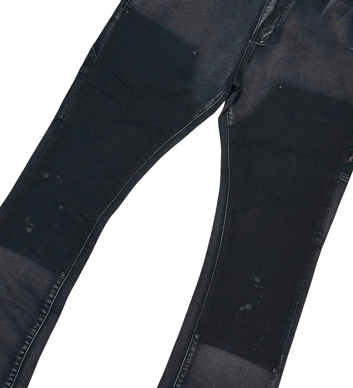 Two-tone flared fit pants