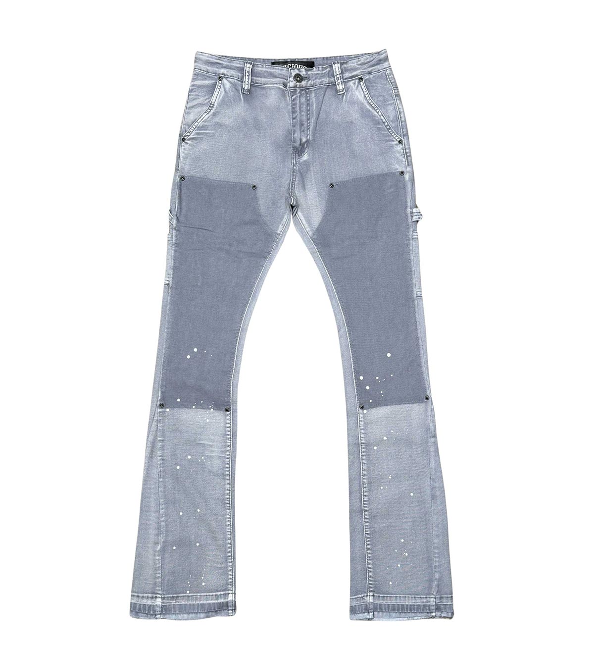 Two-tone flared fit pants
