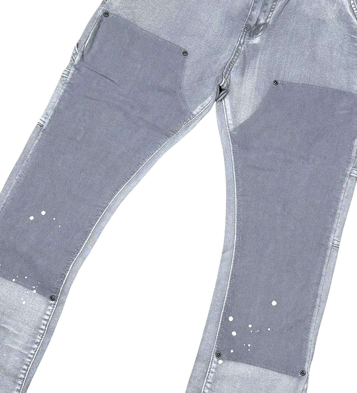 Two-tone flared fit pants
