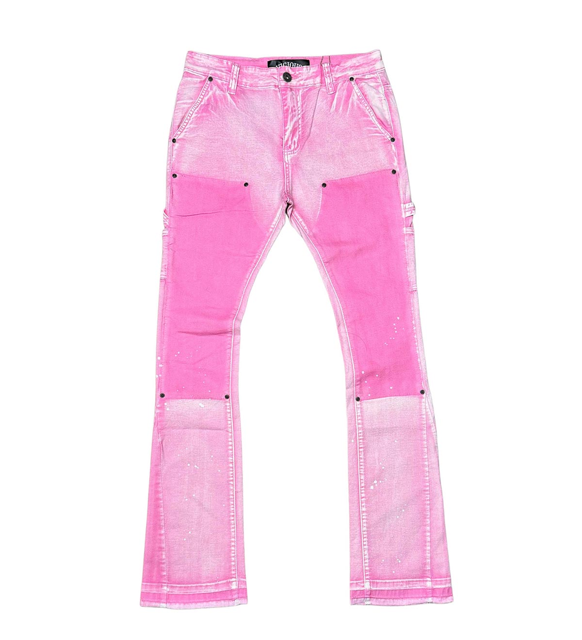 Two-tone flared fit pants