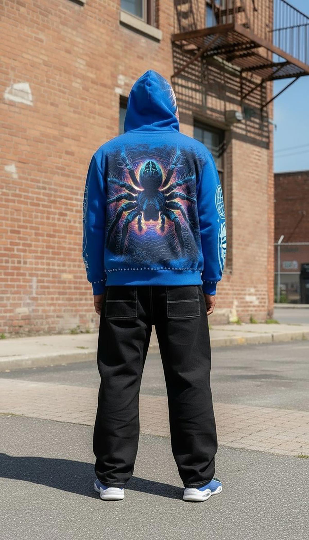 Stray spider full-zip hoodie