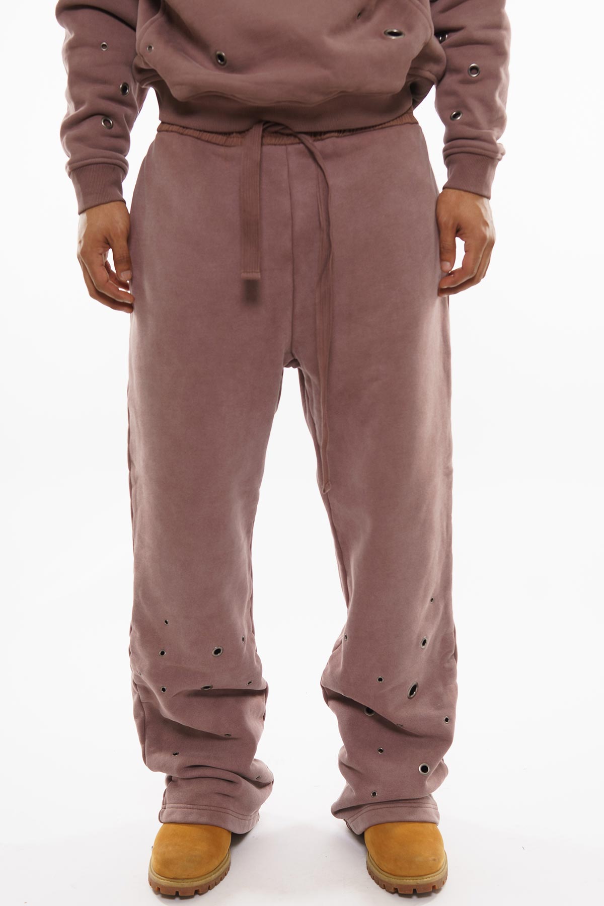 Unknown Garment-dyed, heavyweight cotton fleece relaxed sweatpants