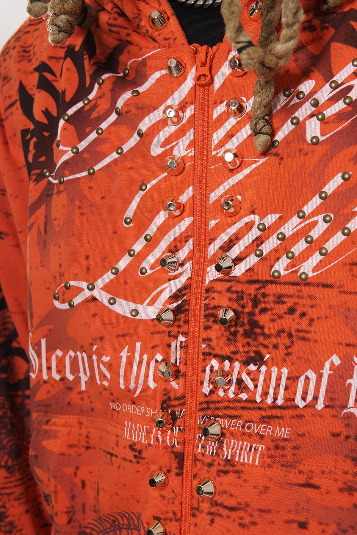 Sleep is the cousin of death zip up hoodie