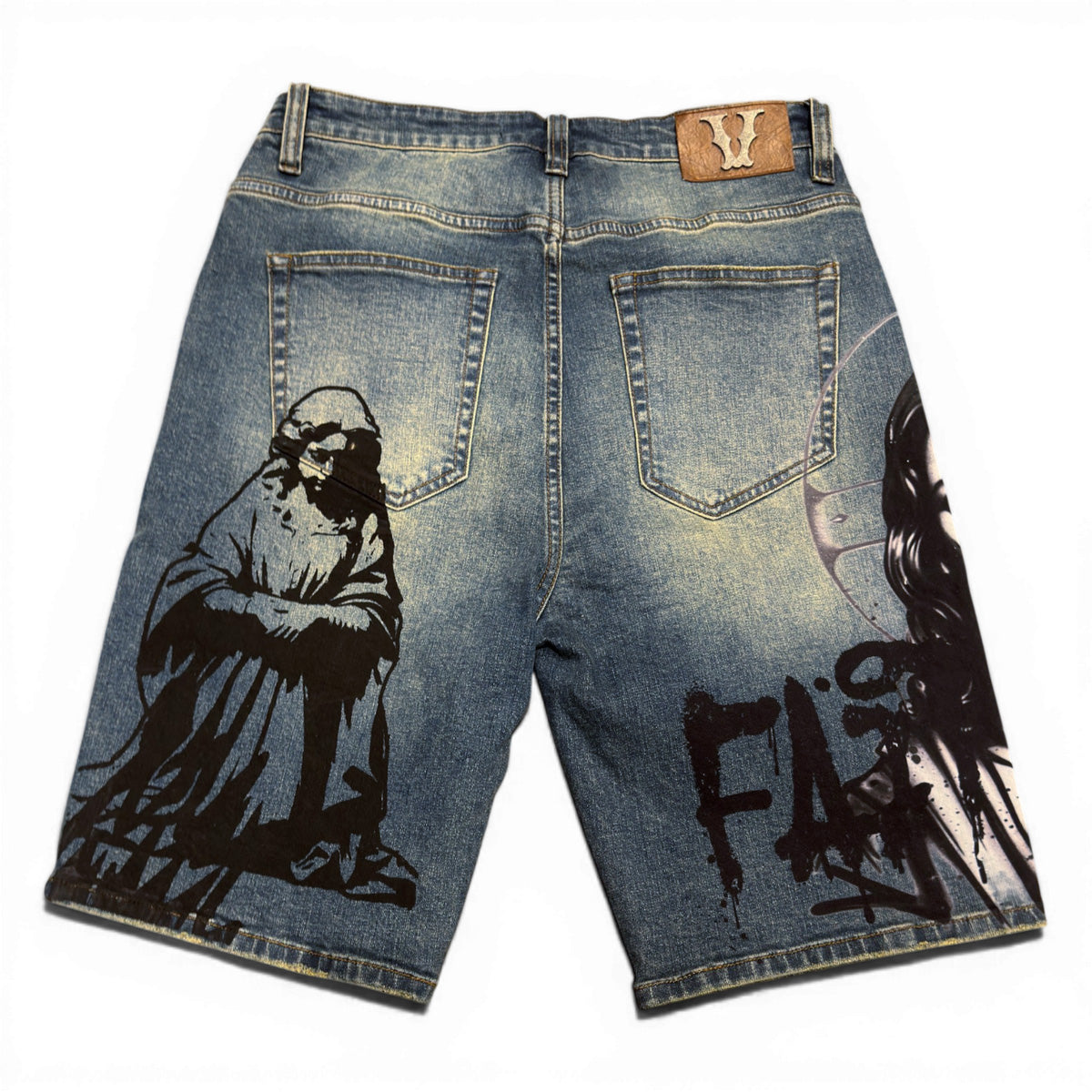 Savior Faith Shorts Antique Blue by Vicious - 2