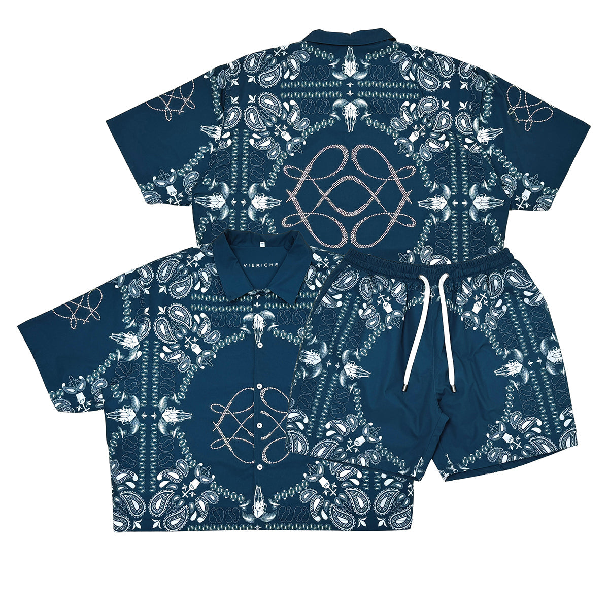 Reversible paisley set Navy by Vie+Riche
- 1