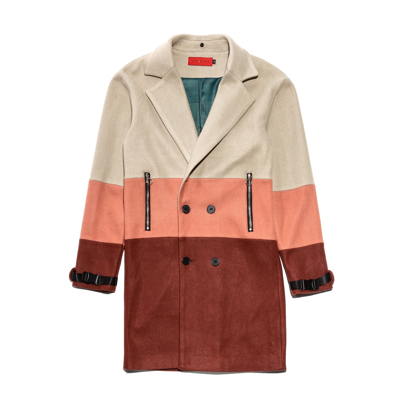 Removable fur 3 tone overcoat