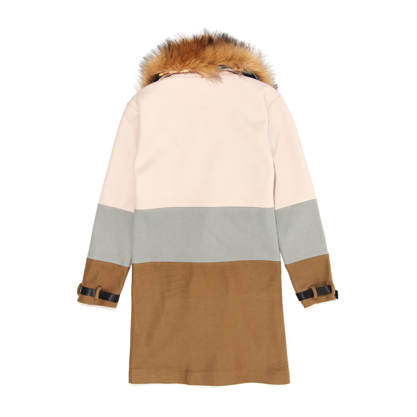Removable fur 3 tone overcoat