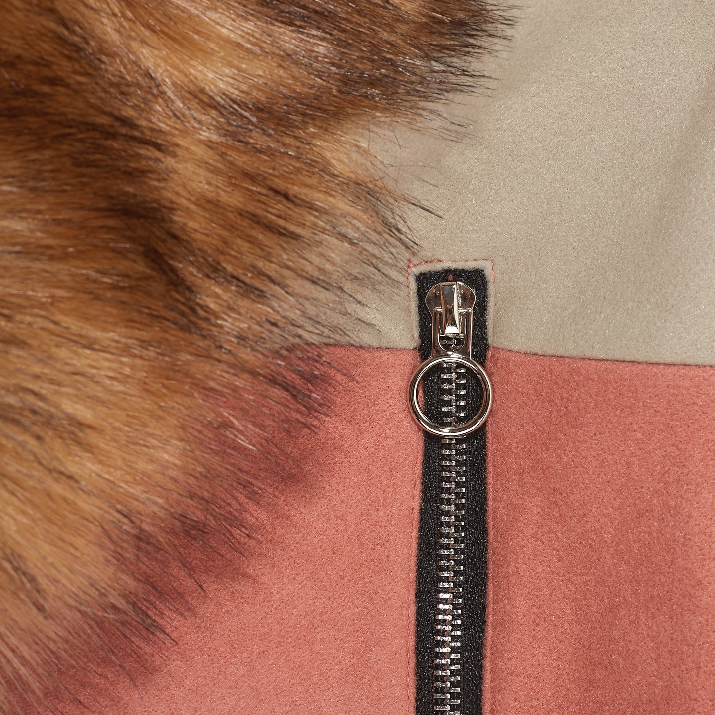 Removable fur 3 tone overcoat