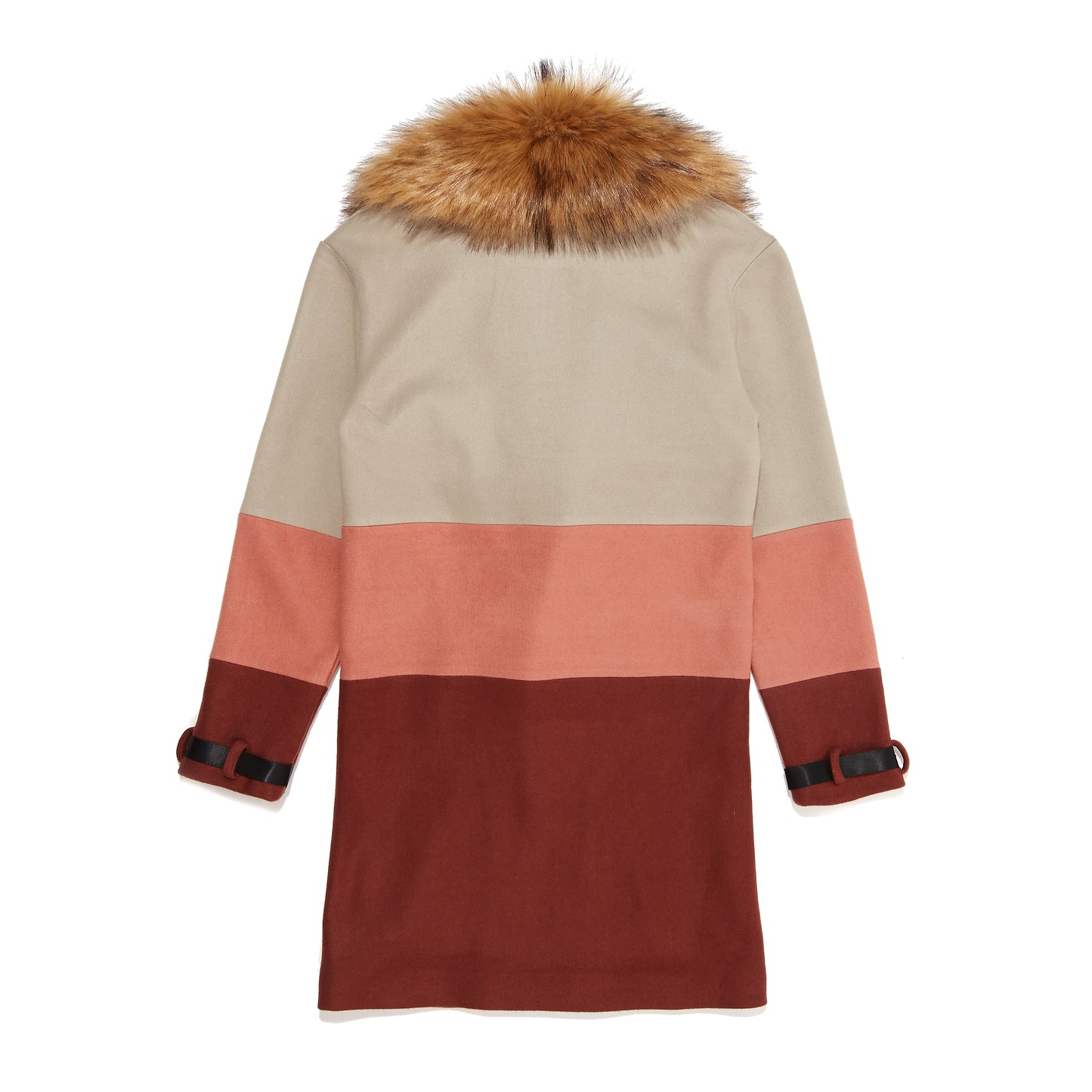Removable fur 3 tone overcoat