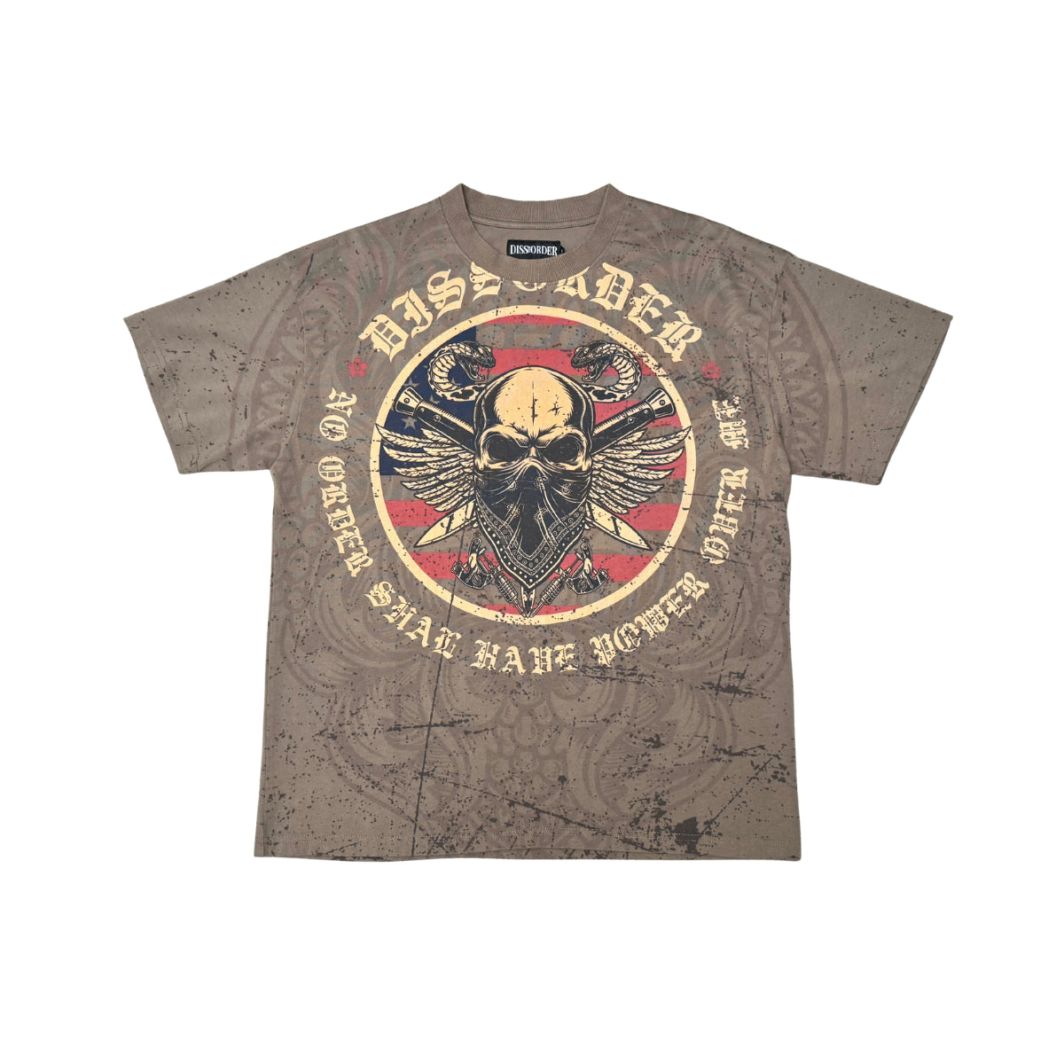 No Power Over Me Tee Taupe by Dissorder - 1