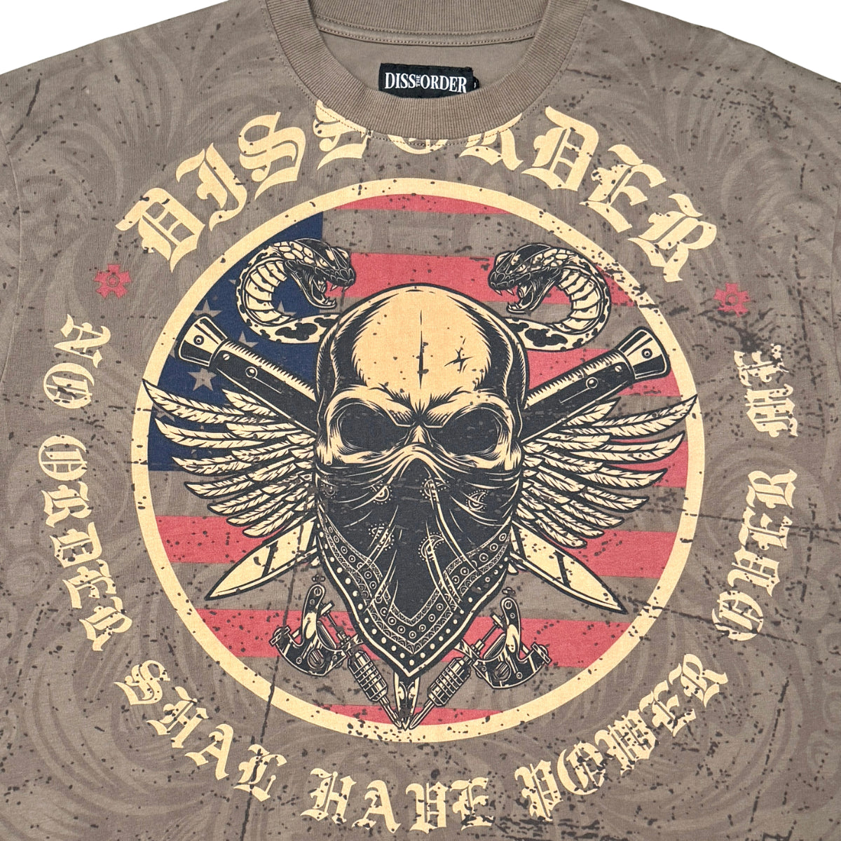 No Power Over Me Tee Taupe by Dissorder - 3