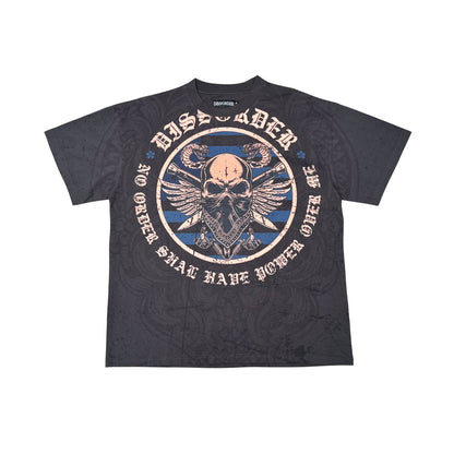No Power Over Me Tee Charcoal by Dissorder - 1