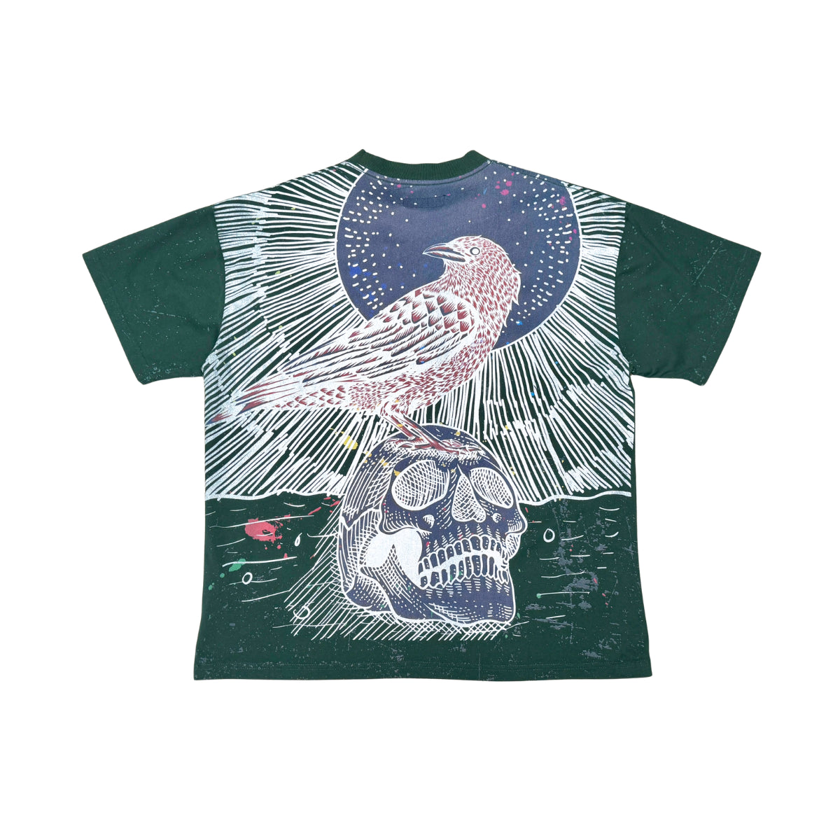 Crow Tee Green by Dissorder - 2