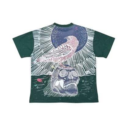 Crow Tee Green by Dissorder - 2