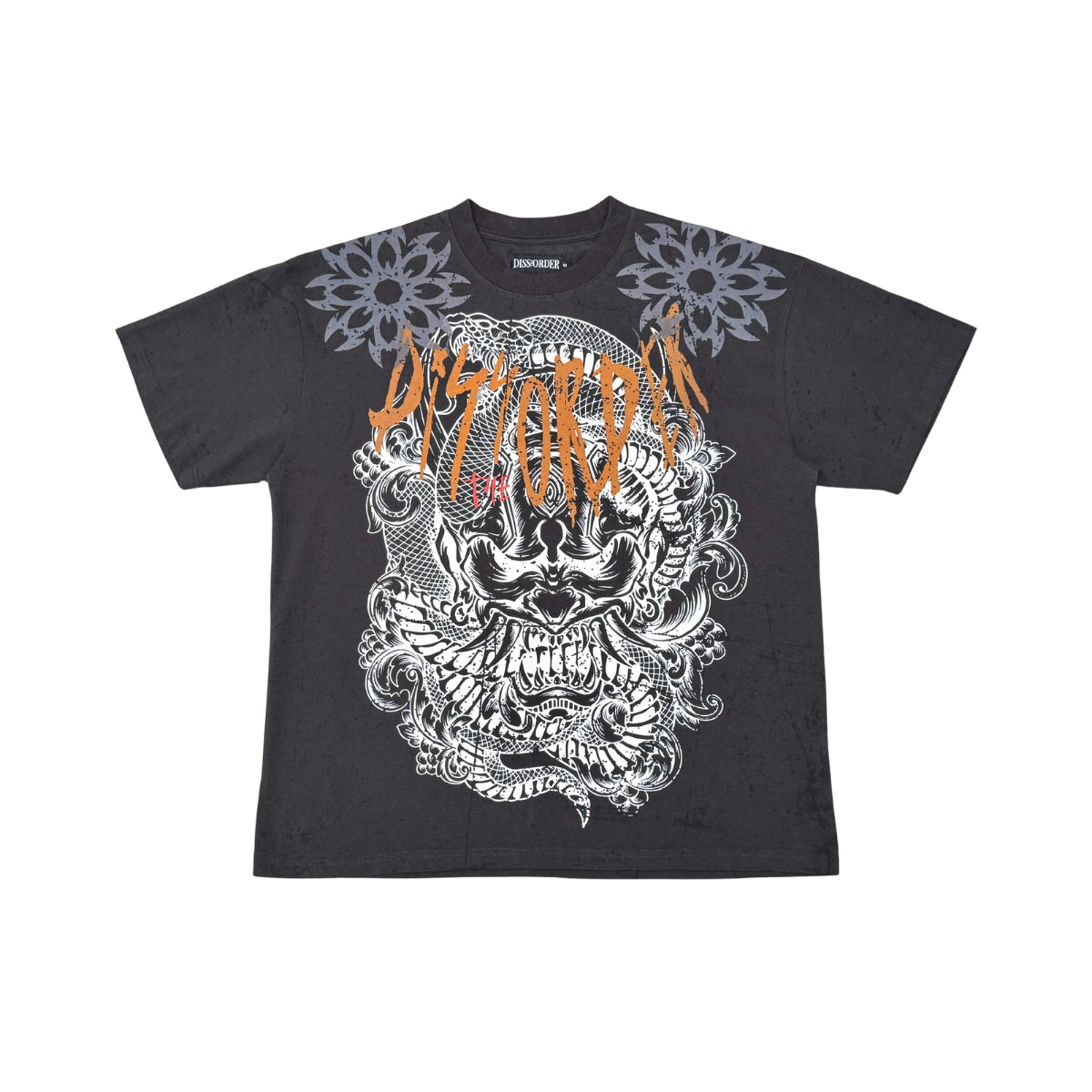 Serpent Skull Tee Charcoal by Dissorder - 1