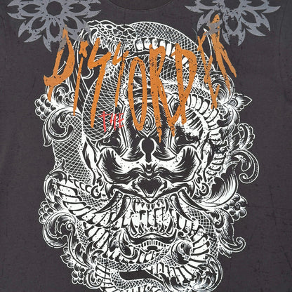 Serpent Skull Tee Charcoal by Dissorder - 3