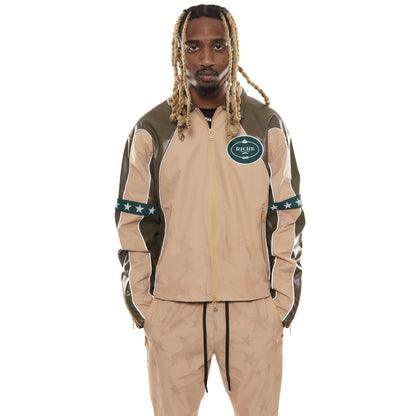 Star studded nylon jacket set