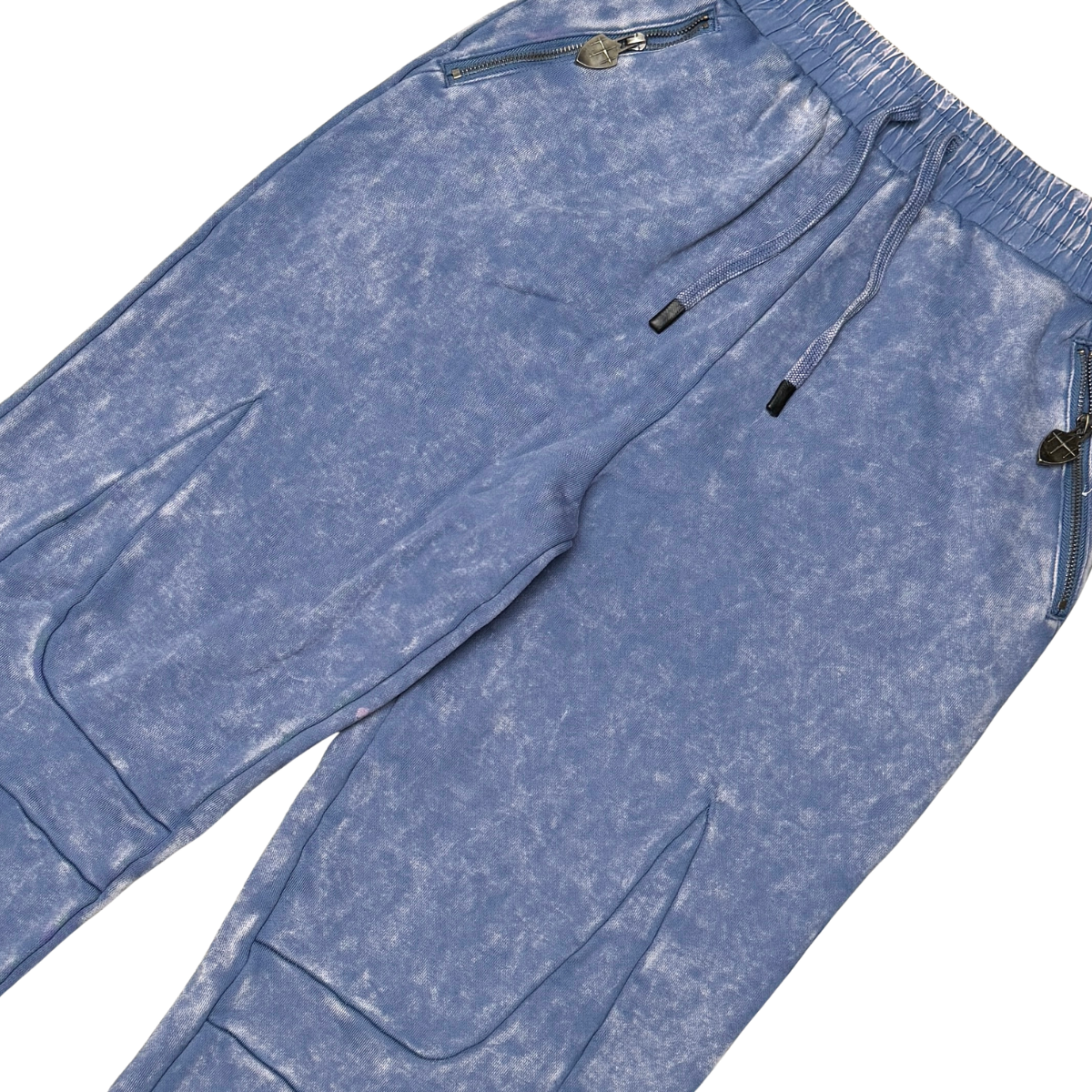 Unknown Sculpted Panel Acid-Wash Joggers