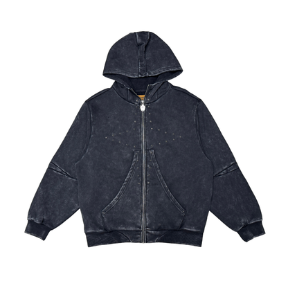Unknown Winged Rivet Zip Hoodie