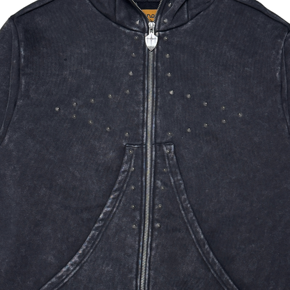 Unknown Winged Rivet Zip Hoodie