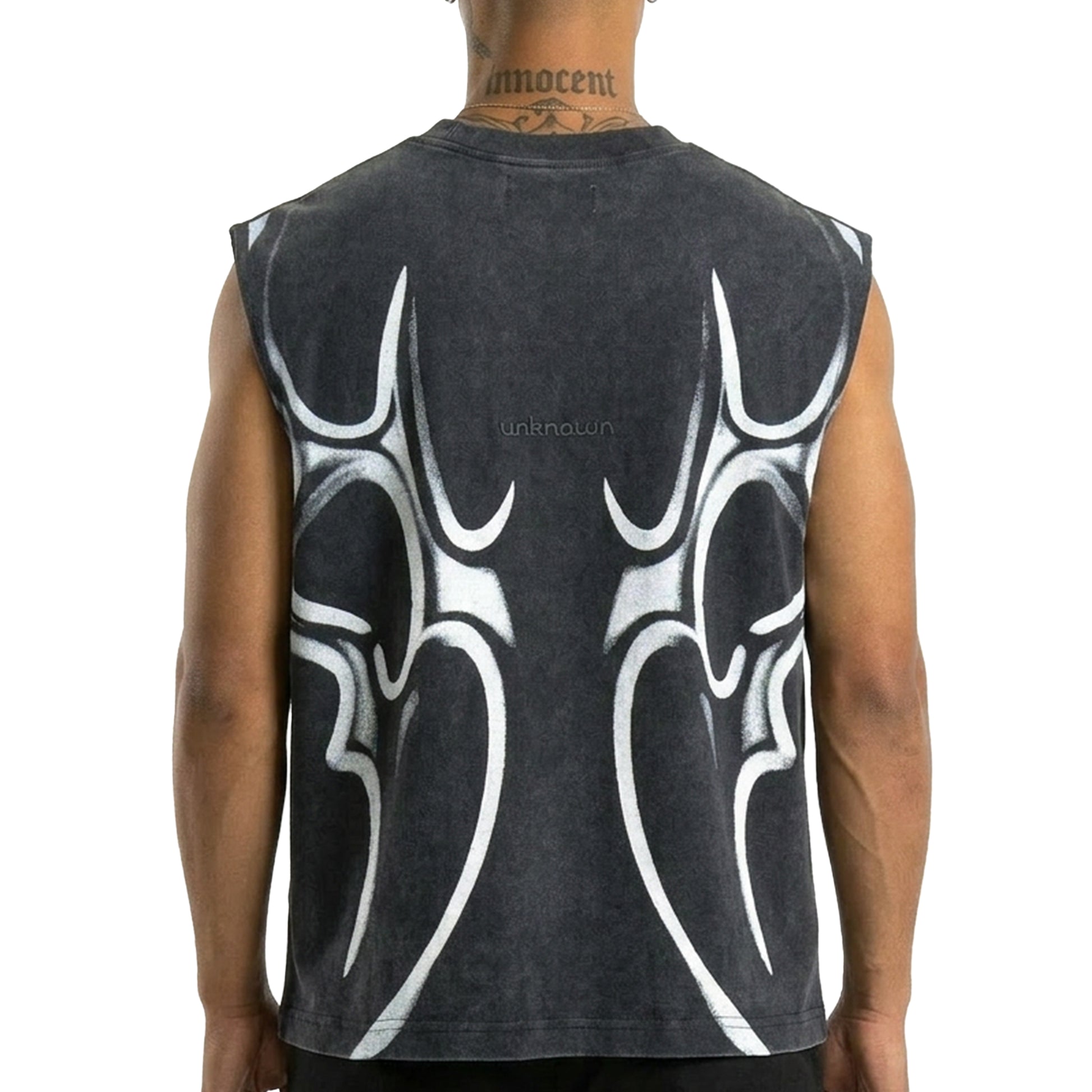 Printed sleeveless tee by Unknown - 2 | Vie+Riche
