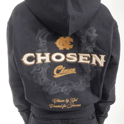 Washed quarter zip frame hoodie