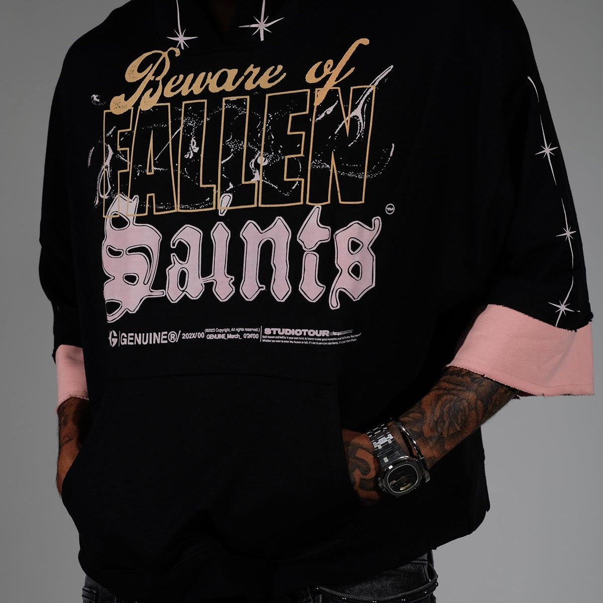 Beware short sleeve hoodie