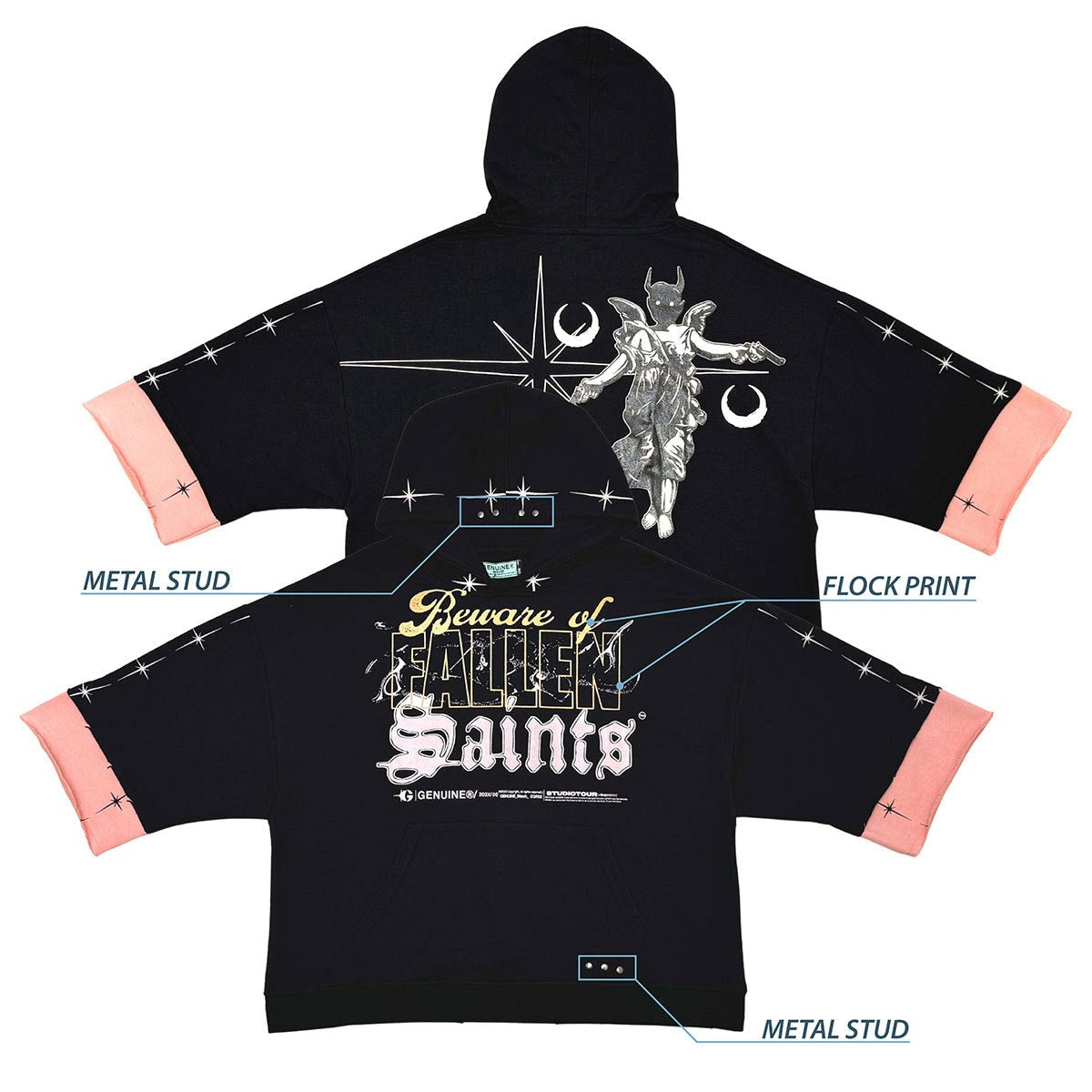 Beware short sleeve hoodie