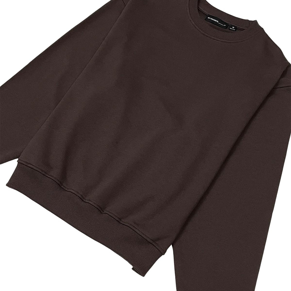 French terry crewneck sweater