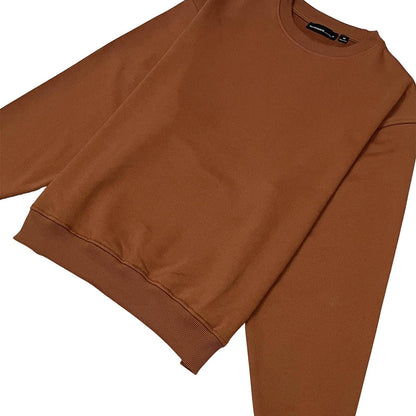 French terry crewneck sweater