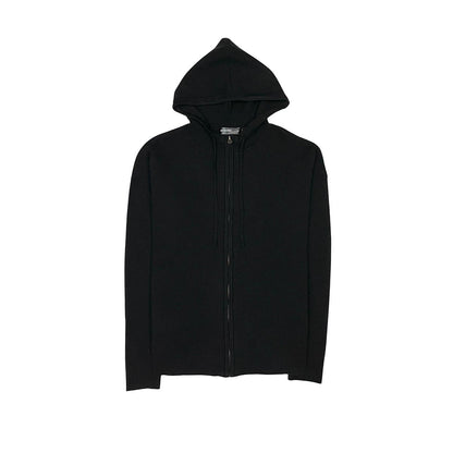 Viscos poly double knit zip up hoodie