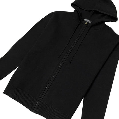 Viscos poly double knit zip up hoodie