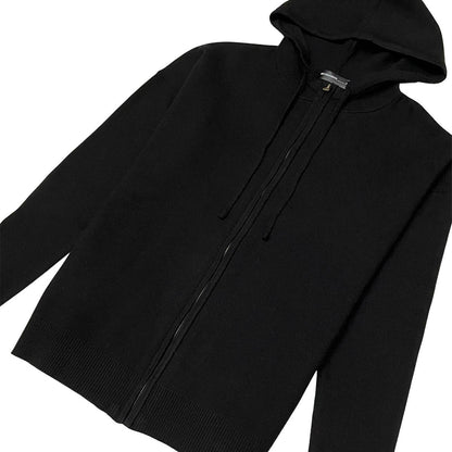 Viscos poly double knit zip up hoodie