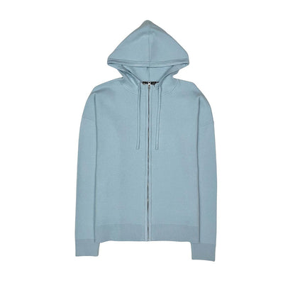 Viscos poly double knit zip up hoodie