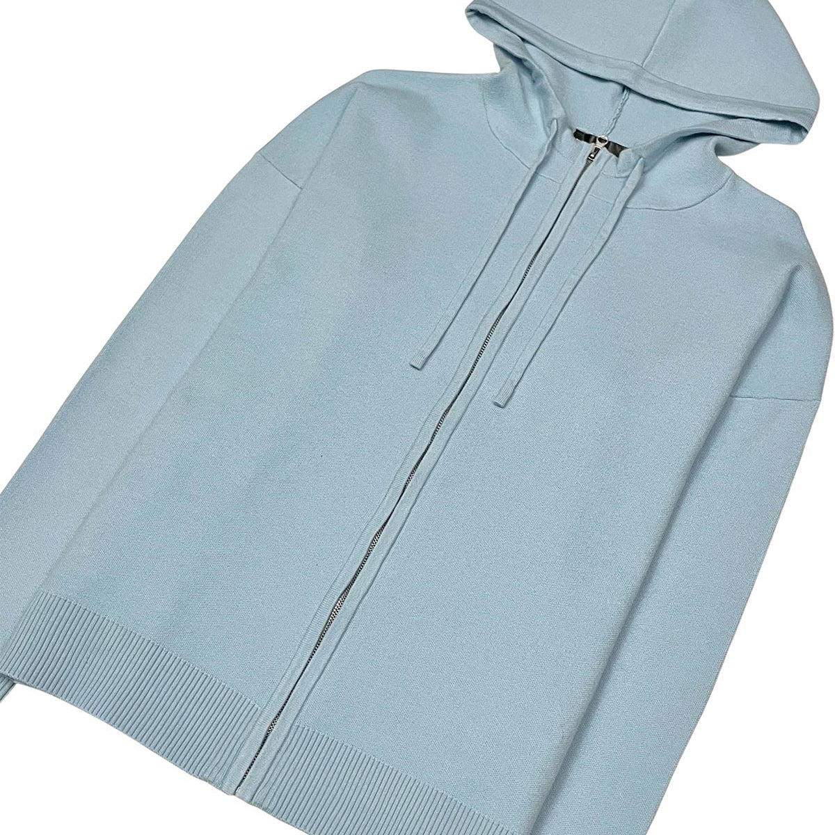 Viscos poly double knit zip up hoodie