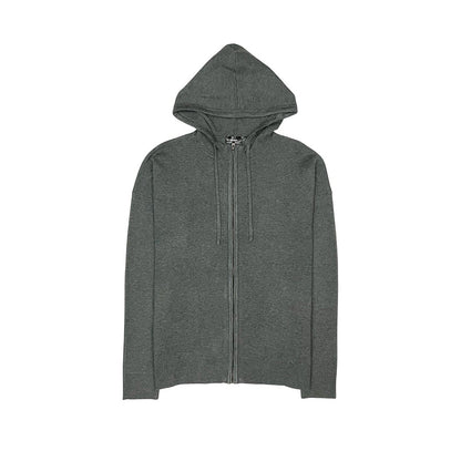 Viscos poly double knit zip up hoodie