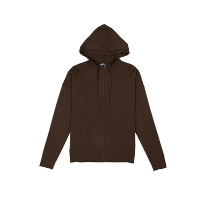 Viscos poly double knit zip up hoodie