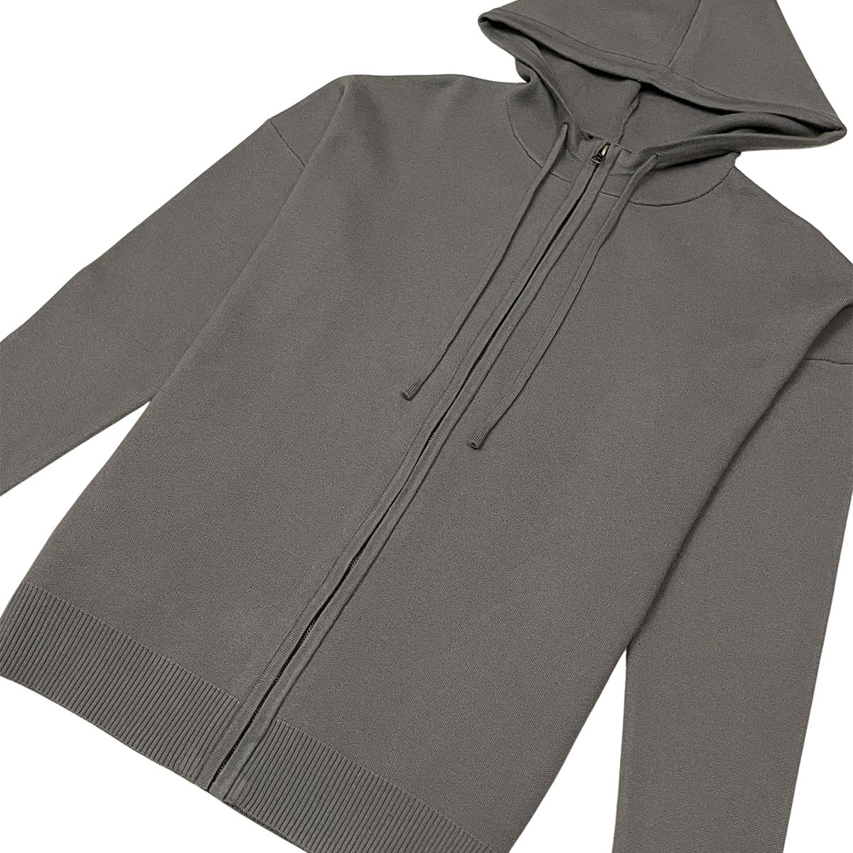 Viscos poly double knit zip up hoodie