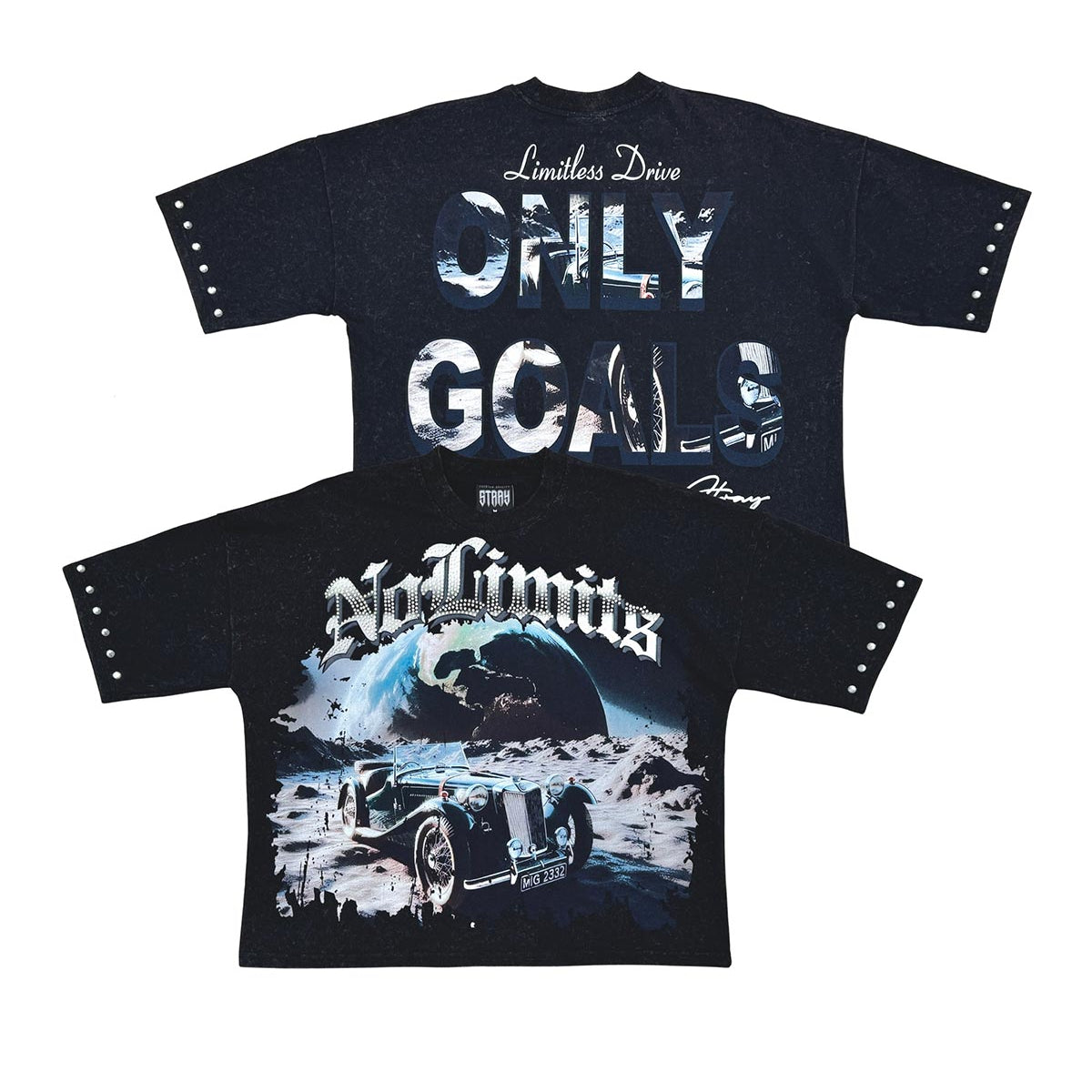 Stray no limits wide & crop fit tee