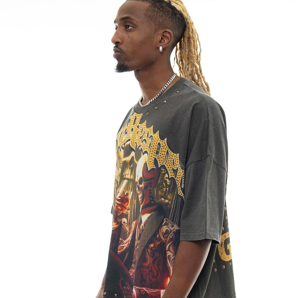 Stray respect earned wide & crop fit tee