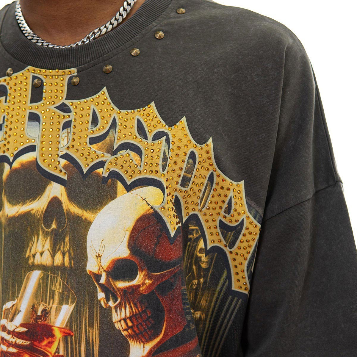 Stray respect earned wide & crop fit tee