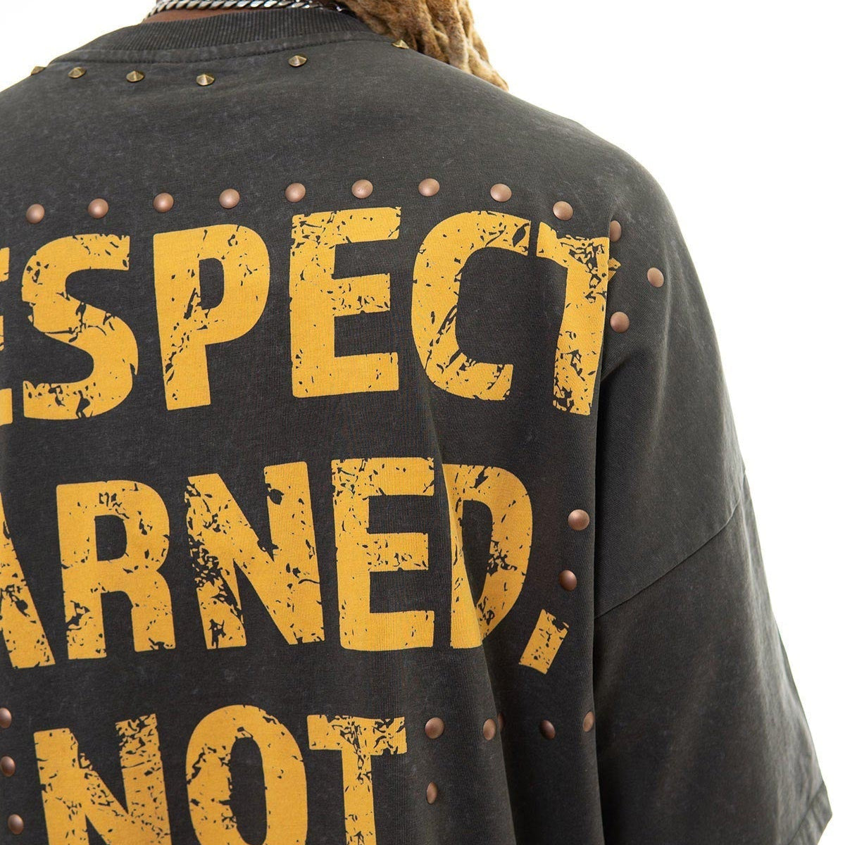 Stray respect earned wide & crop fit tee