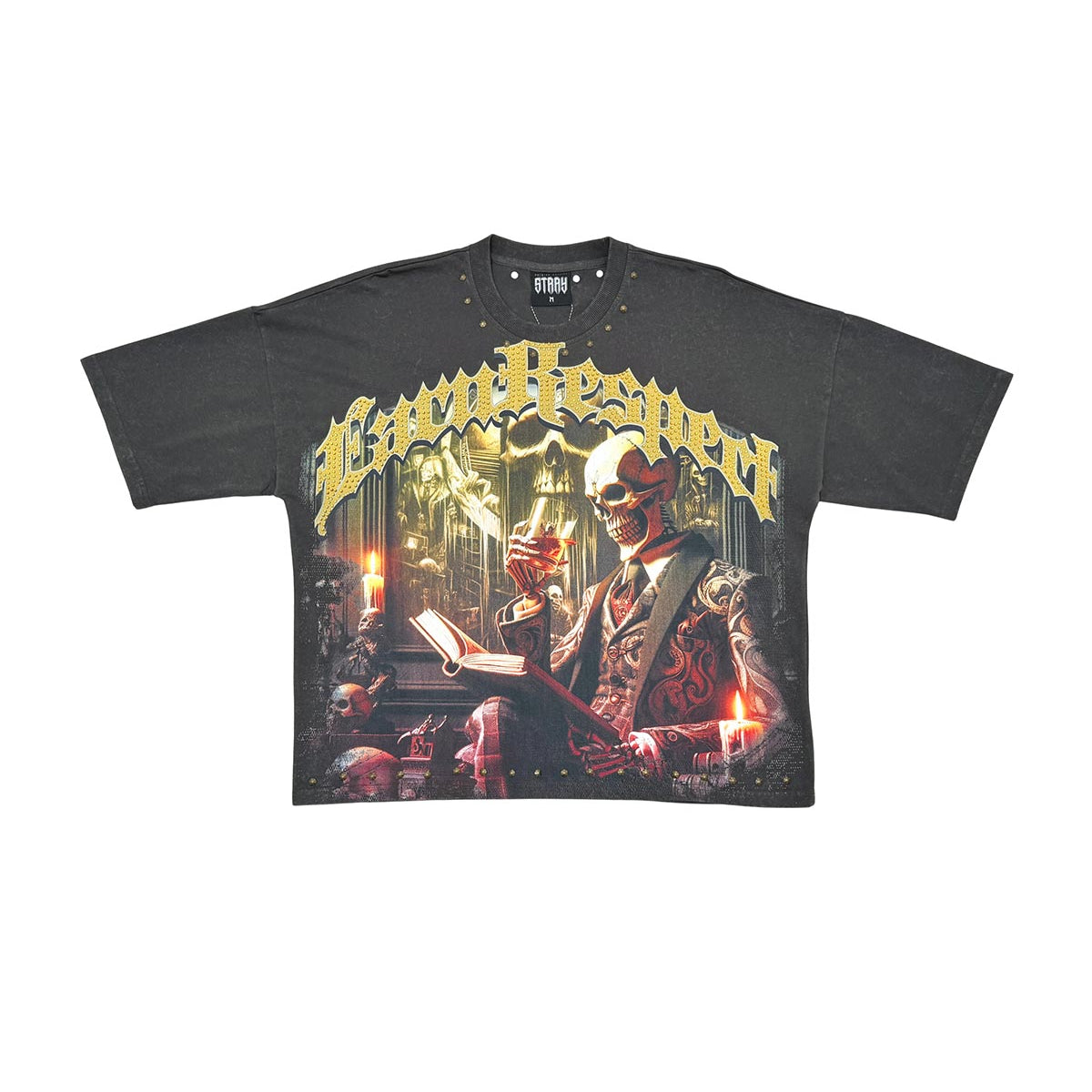 Stray respect earned wide & crop fit tee