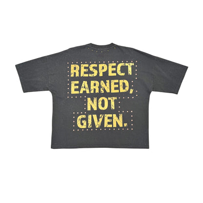 Stray respect earned wide & crop fit tee